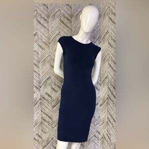 Velvet Torch Elegant Navy Midi Dress, cotton blend/strechy size